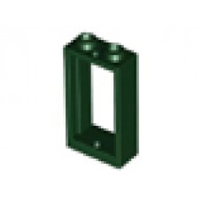 Part 60593 Dark Green Window 1 x 2 x 3 Flat Front 